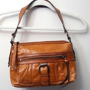Kenneth Cole Reaction Leather Tan Shoulder Hobo